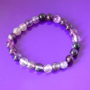 Bracelet | fluorite violette 8mm