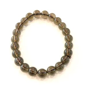 Bracelet | quartz fumé 6mm – 8mm