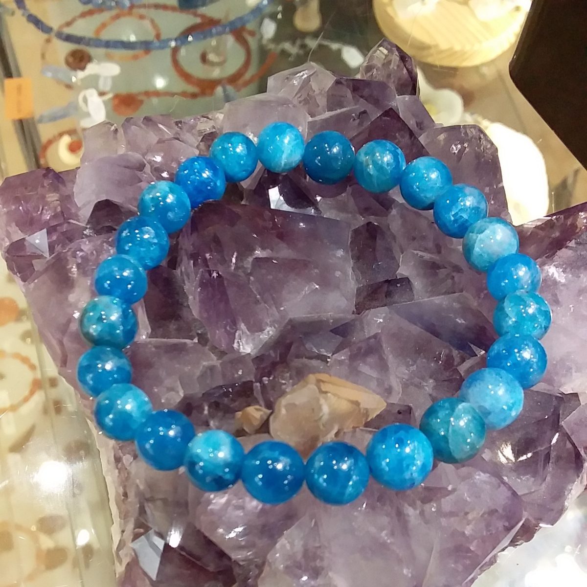 bracelet apatite bleue