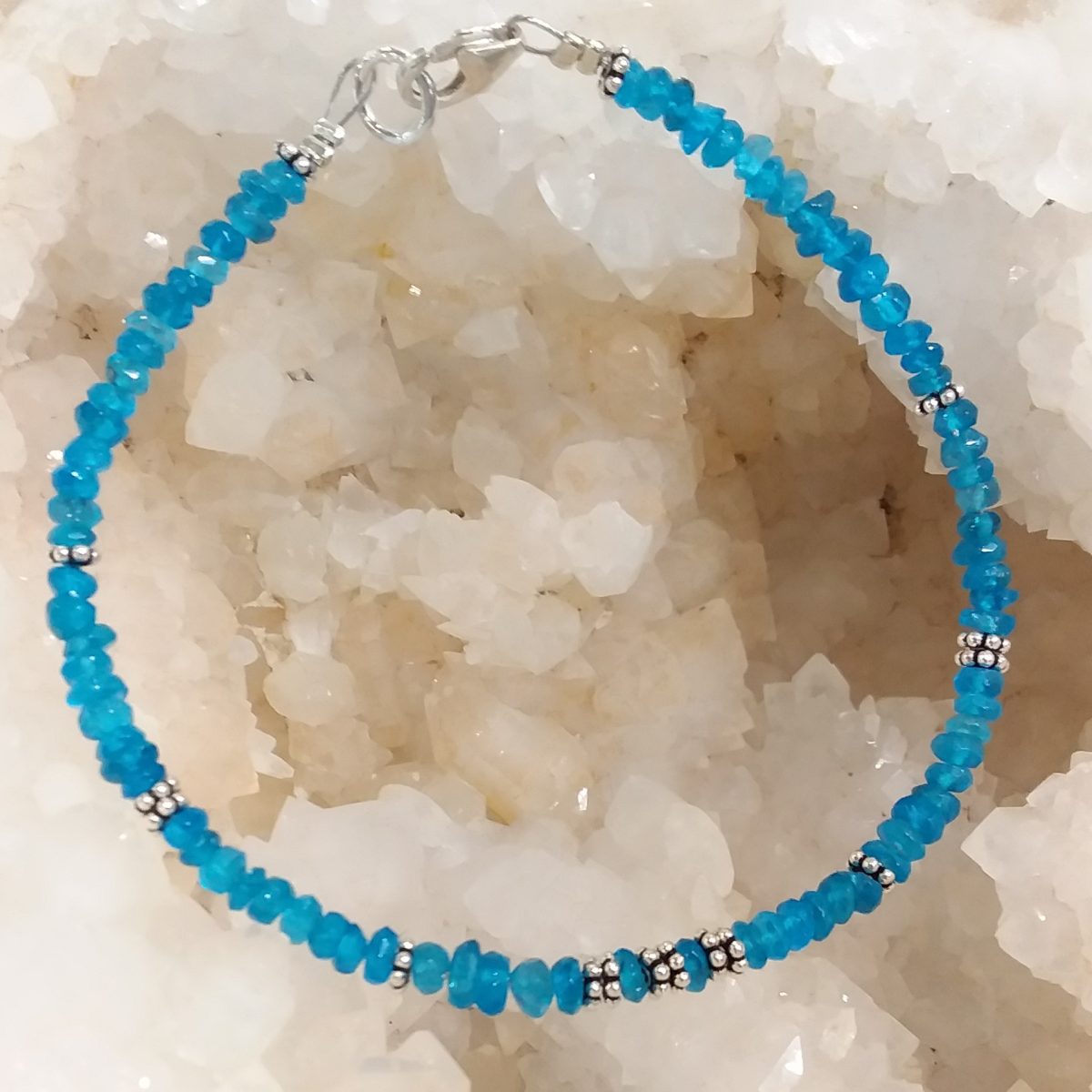 Bracelet apatite bleue