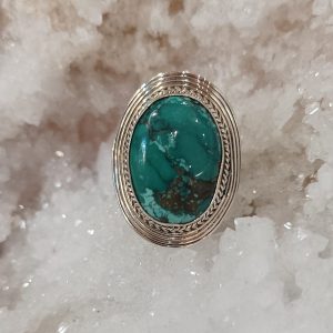 Bague turquoise tibétaine