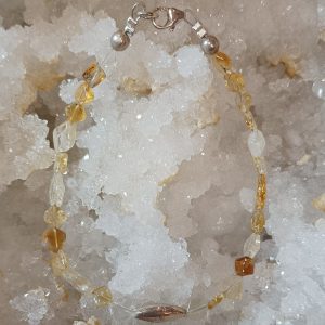 Bracelet citrine sur câble