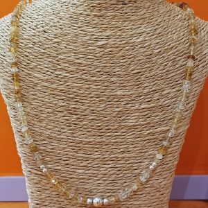 Collier-pierres citrine