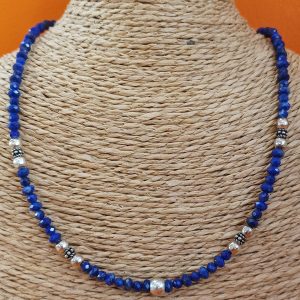 Collier-pierres lapis lazuli