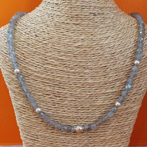 Collier-pierres labradorite